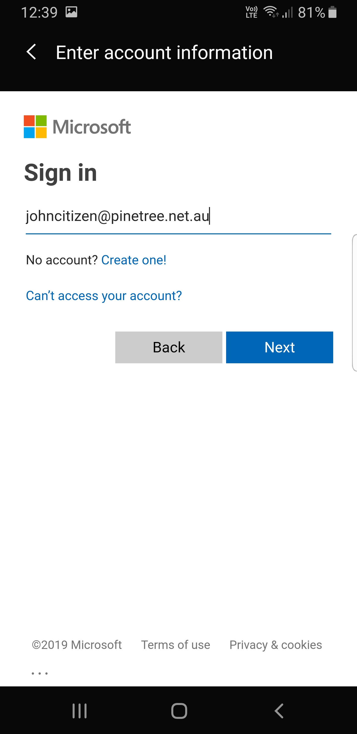 Tap Office365