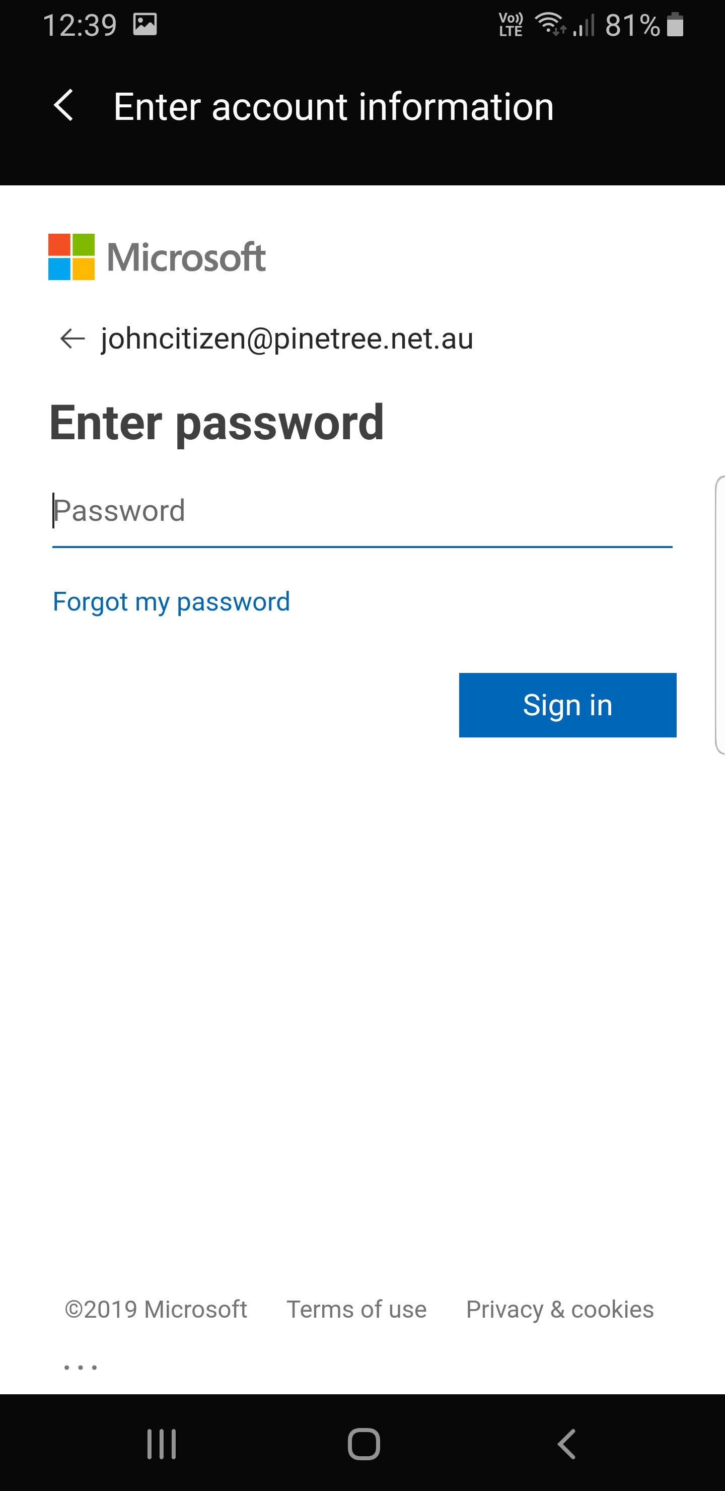Enter Email Address