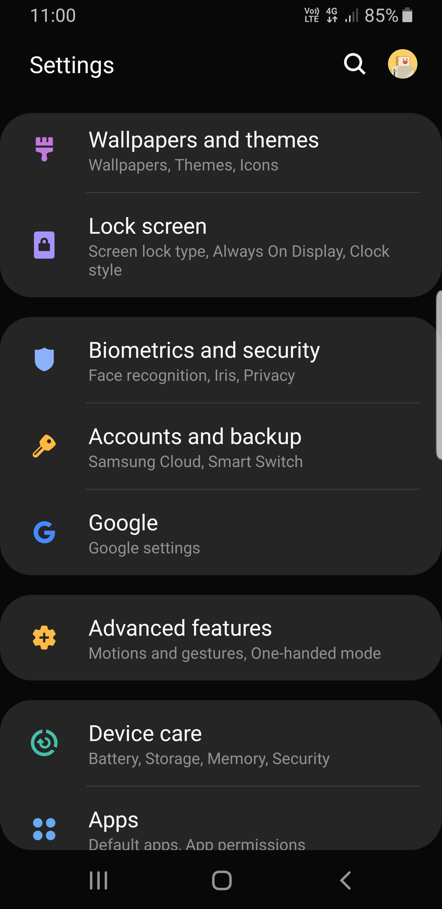 Open Settings